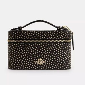 NWT COACH Cosmetic Case
With Spot Print CCF44 Gold/Black
Multi